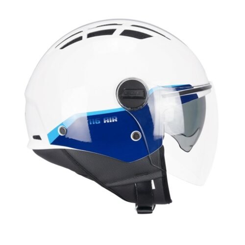 Casco Jet CGM 116A AIR BICO bianco blu gloss