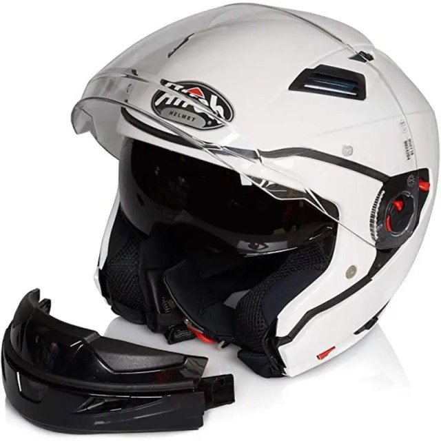 Casco AIROH modulare Executive bianco lucido - immagine 4