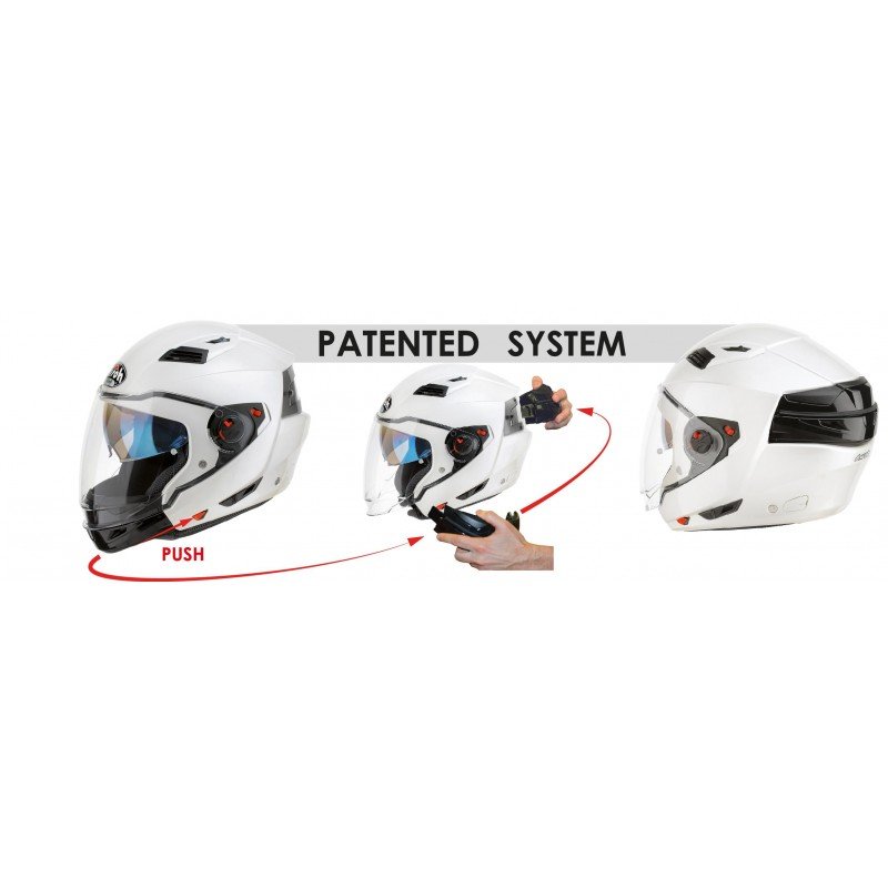 Casco AIROH modulare Executive bianco lucido - immagine 5