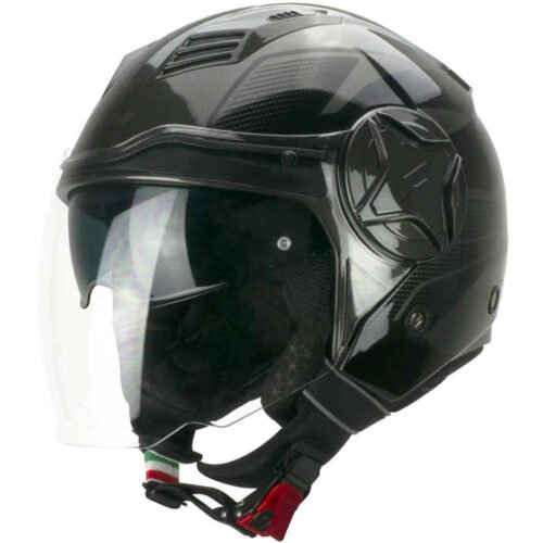 Casco Jet Doppia Visiera CGM 169G ILLI Sport Grafite Nero gloss