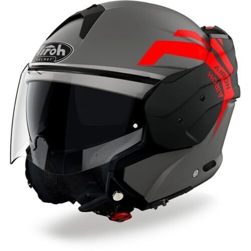 CASCO MODULARE AIROH MATHISSE ILLUSION ARANCIONE FLUO GRIGIO