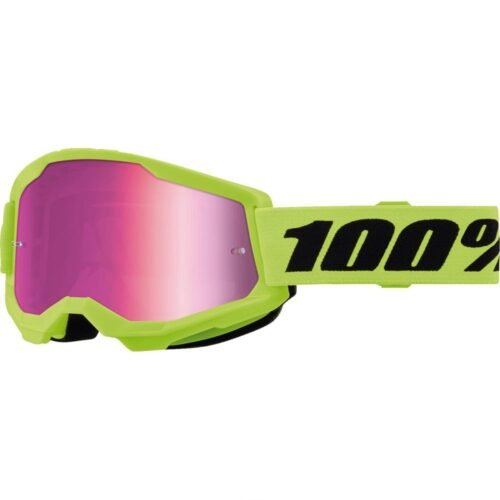 Maschera 100% Strata 2 giallo fluo Lente specchio