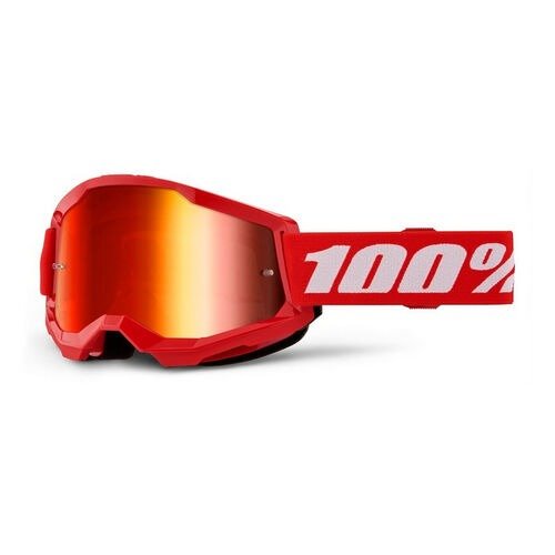 Maschera 100% Strata 2 Lente a specchio rosso