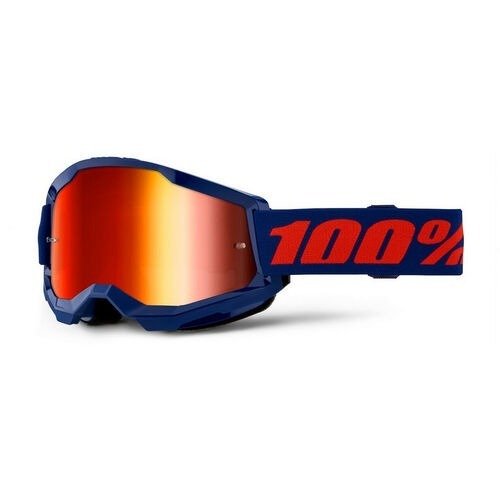 Maschera 100% Strata 2 Lente a specchio navy