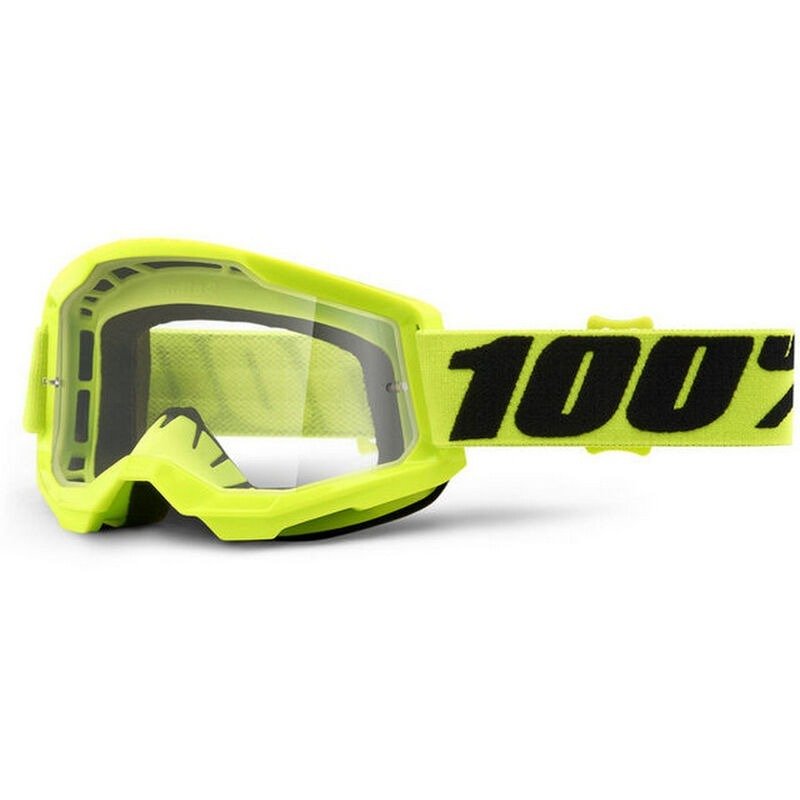 Maschera 100% Strata 2 Lente Trasparente giallo fluo