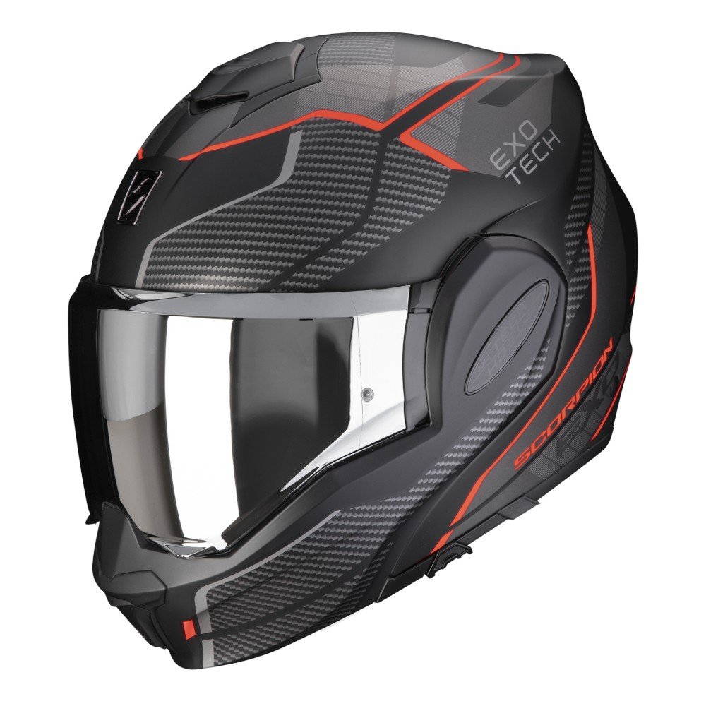 CASCO SCORPION EXO-TECH EVO ANIMO nero-rosso opaco