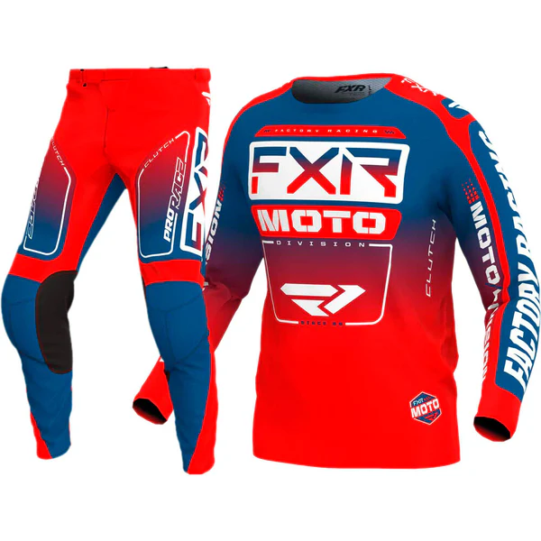 COMPLETO MAGLIA + PANTALONE FXR CLUTCH SLATE/RED