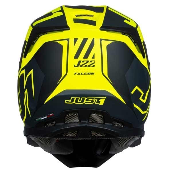 Casco motocross Just1 J22-F Falcon nero giallo Gloss - immagine 2