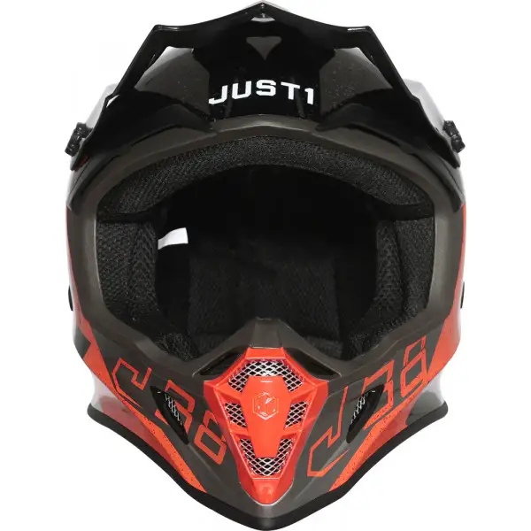 CASCO JUST1 J38 KORNER ORANGE/BLACK GLOSS - immagine 4
