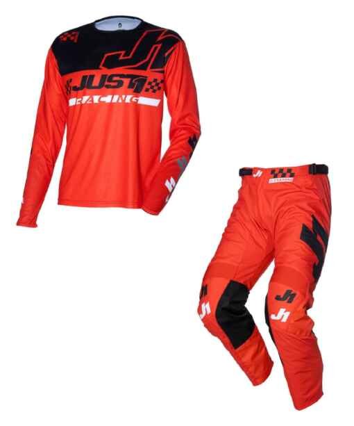 COMPLETO MAGLIA + PANTALONE JUST1 J-Command competition red