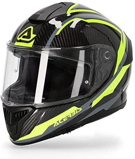 CASCO MOTO STRADALE INTEGRALE ACERBIS TARMAK CARBONIO NERO GIALLO XLARGE