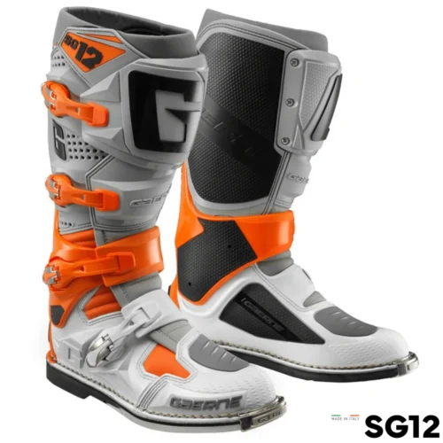 Stivali Moto Cross Enduro Gaerne SG-12 Bianco Arancio