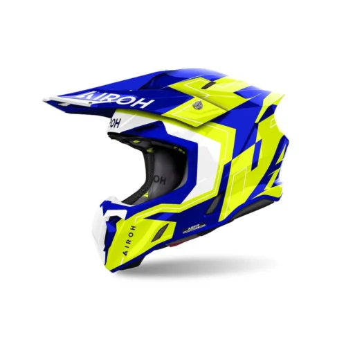 CASCO AIROH TWIST 3 DIZZY BLU/YLLW GLOSS