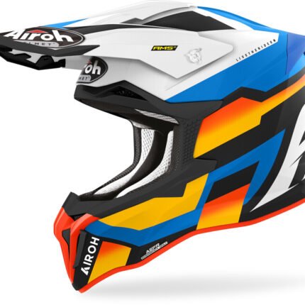 CASCO AIROH STRYCKER GLAM BLU/ORANGE MATT