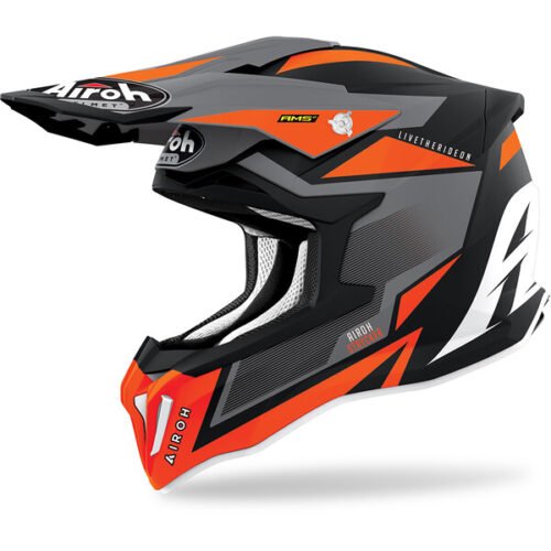 CASCO AIROH STRYCKER ORANGE/BLACK MATT