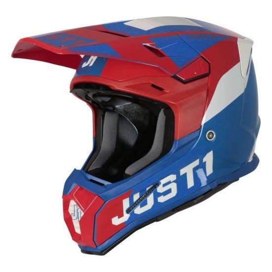 Casco Just1 J22 Carbon 3K Adrenaline Blu/Red - immagine 4