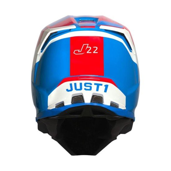 Casco Just1 J22 Carbon 3K Adrenaline Blu/Red - immagine 3