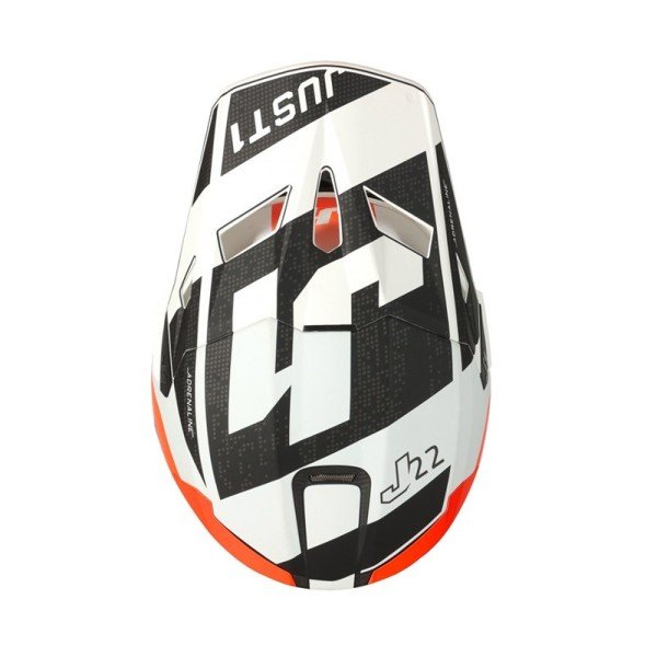 Casco Just1 J22 Carbon 3K Adrenaline arancione bianco - immagine 3