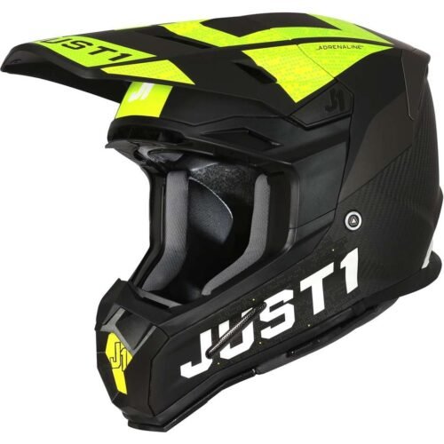 Casco  Just1 J22  Adrenaline Giallo Fluo-Carbonio