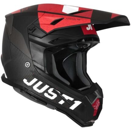 Casco Just1 J22 Carbon 3K Adrenaline Red Carbon Blck