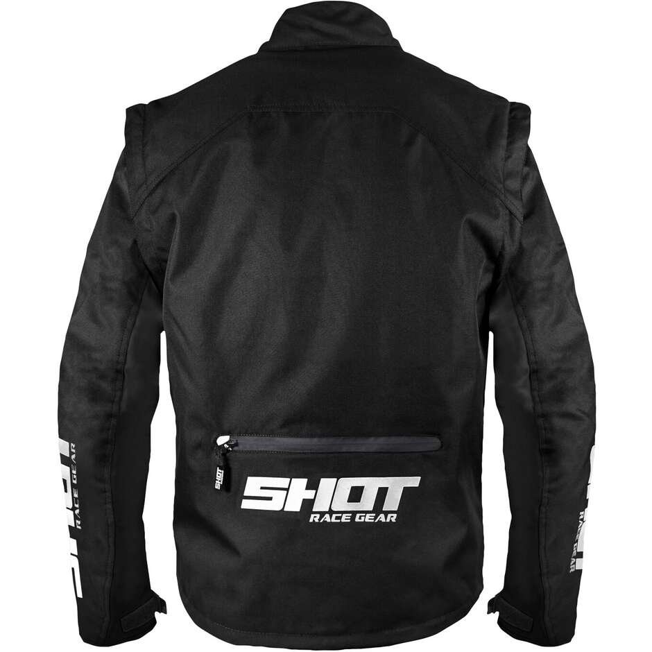 Giacca Moto Shot CONTACT ASSAULT Nero Bianco - immagine 2