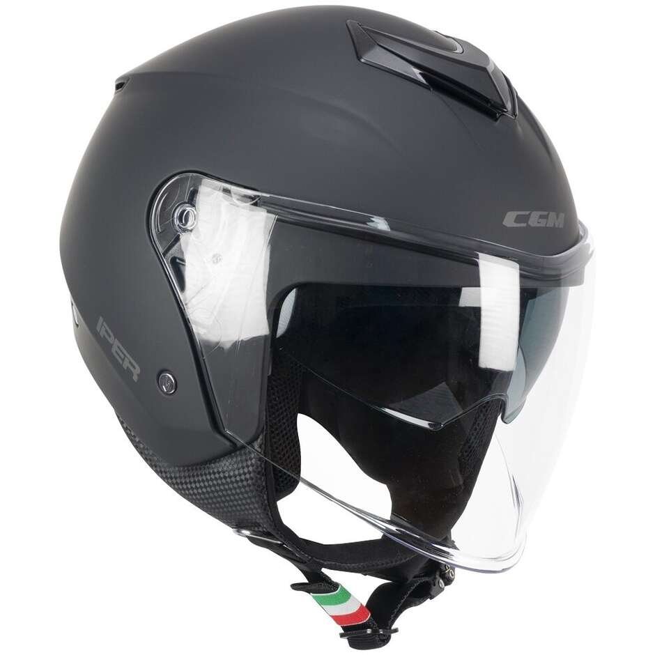 CASCO JET IPER MONO NERO