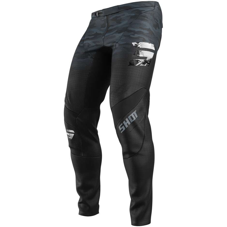 Pantaloni Moto Cross Enduro Shot Contact Tactic Black/Grey - immagine 3