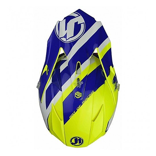 Casco Moto Cross Enduro Just1 J32 PRO KICK Blu Giallo - immagine 2