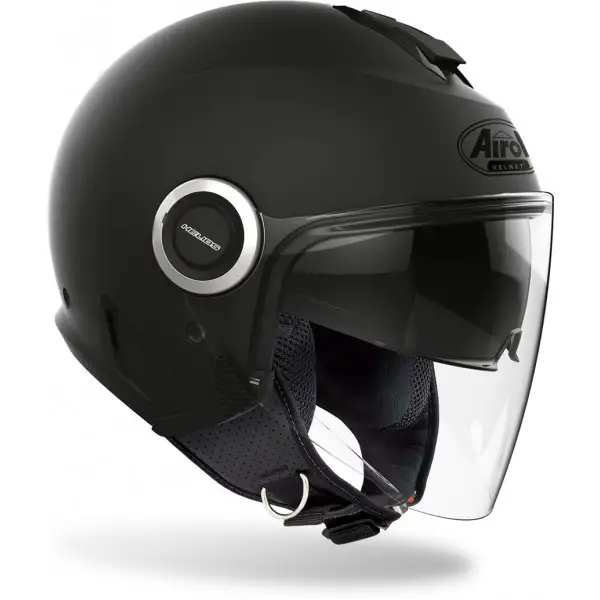 casco moto jet airoh nero matt