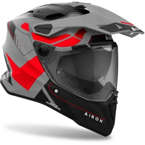 CASCO AIROH COMMANDER 2 RED FLUO