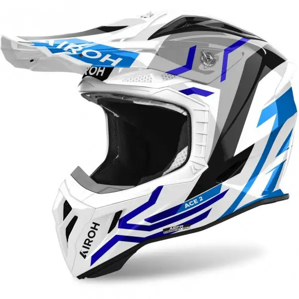 CASCO MOTO OFF ROAD AIROH Aviator Ace 2 Ground Blu Gloss