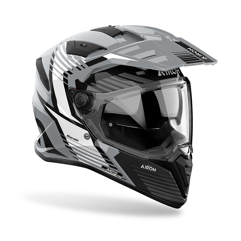 Casco Moto Integrale Adventure Airoh Bandit Spicy Grey Gloss - immagine 2