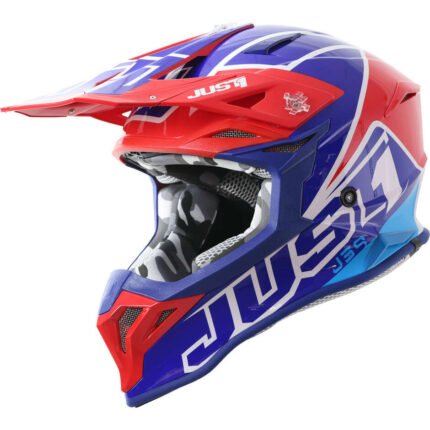 Casco Just1 J39 Thruster Rosso Blu Bianco