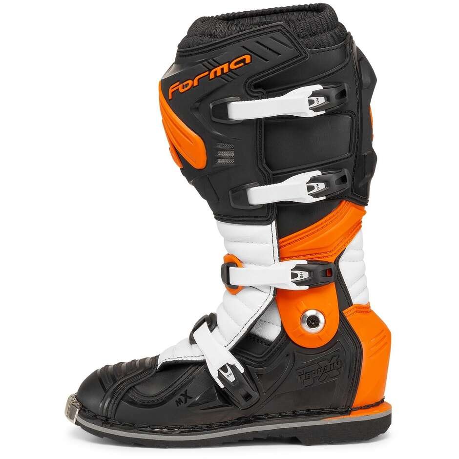 STIVALI MOTO CROSS ENDURO FORMA TERRAIN TX CON SNODO ORANGE/BLACK/WHITE - immagine 2