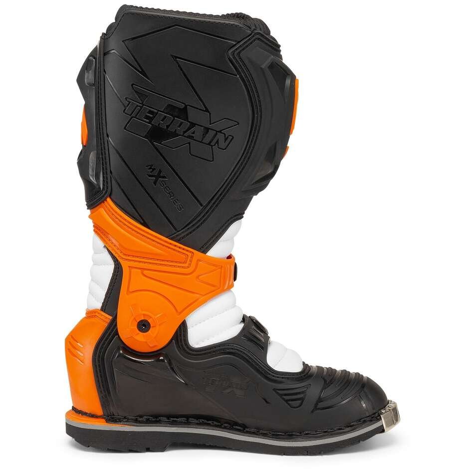 STIVALI MOTO CROSS ENDURO FORMA TERRAIN TX CON SNODO ORANGE/BLACK/WHITE - immagine 3