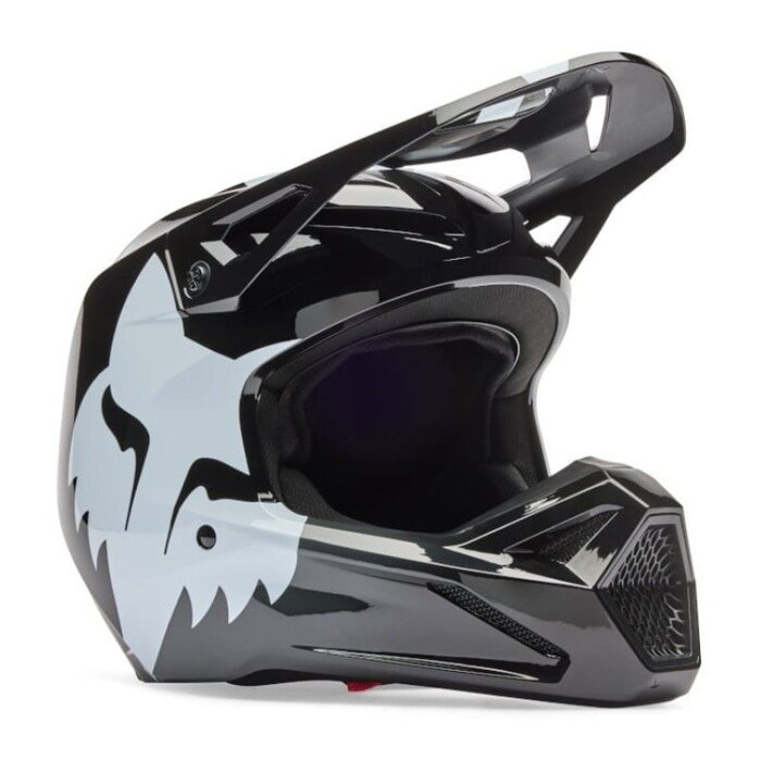 Casco Moto Cross Enduro Fox V1 Shield black Gloss