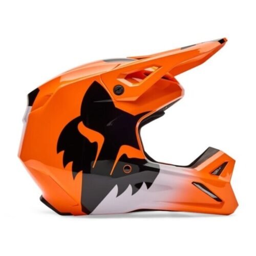 Casco Moto Cross Enduro Fox V1 Shield Orange Gloss