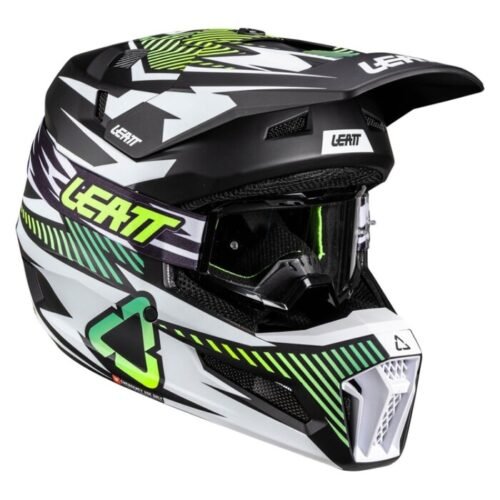casco moto + mascherina leatt