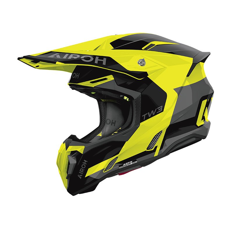 Casco Moto Cross Enduro Airoh Twist 3 Fancy Yellow Gloss - immagine 2