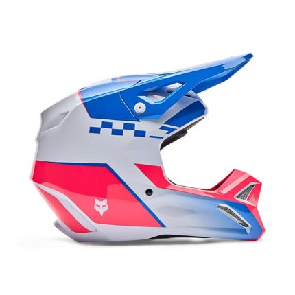 Casco Moto Cross Enduro Fox V1 Collect Pink Blue