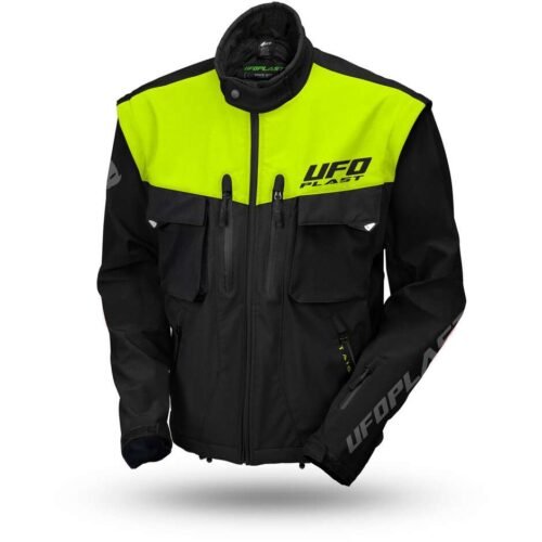 Giacca Moto Enduro Ufo Taiga Nero/Giallo Fluo