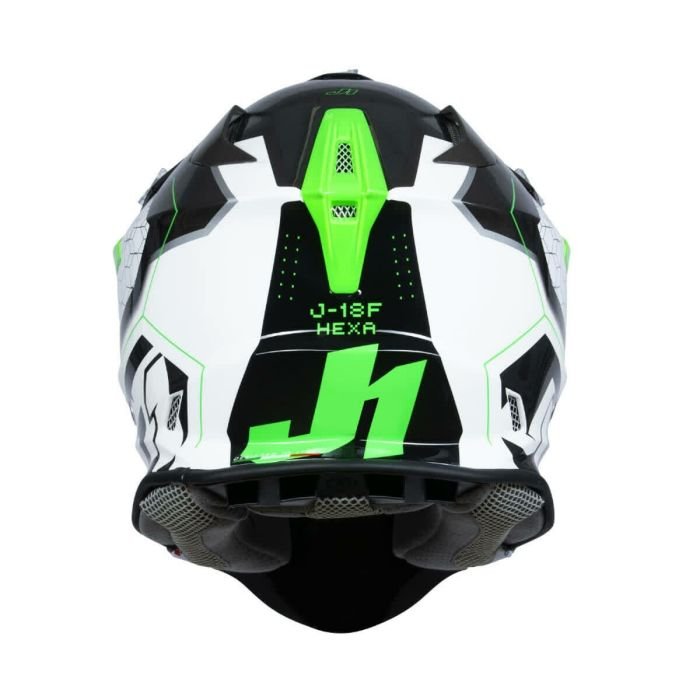 casco just1 j18 hexa verde fluo bianco nero