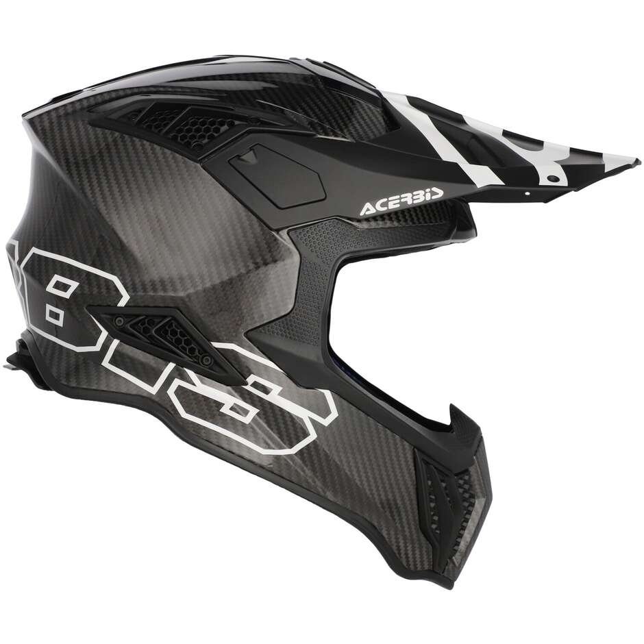 Casco Moto Cross Enduro Acerbis AIRSTRIKE-C Nero Bianco - immagine 3