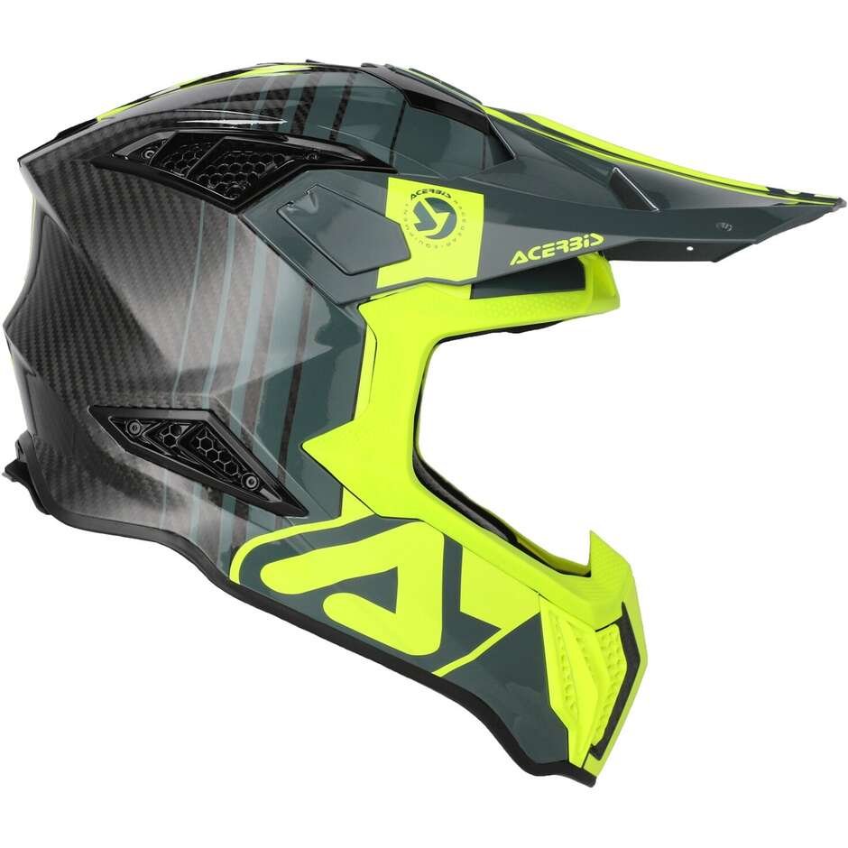 Casco Moto Cross Enduro Acerbis AIRSTRIKE-C Nero Giallo Fluo - immagine 4