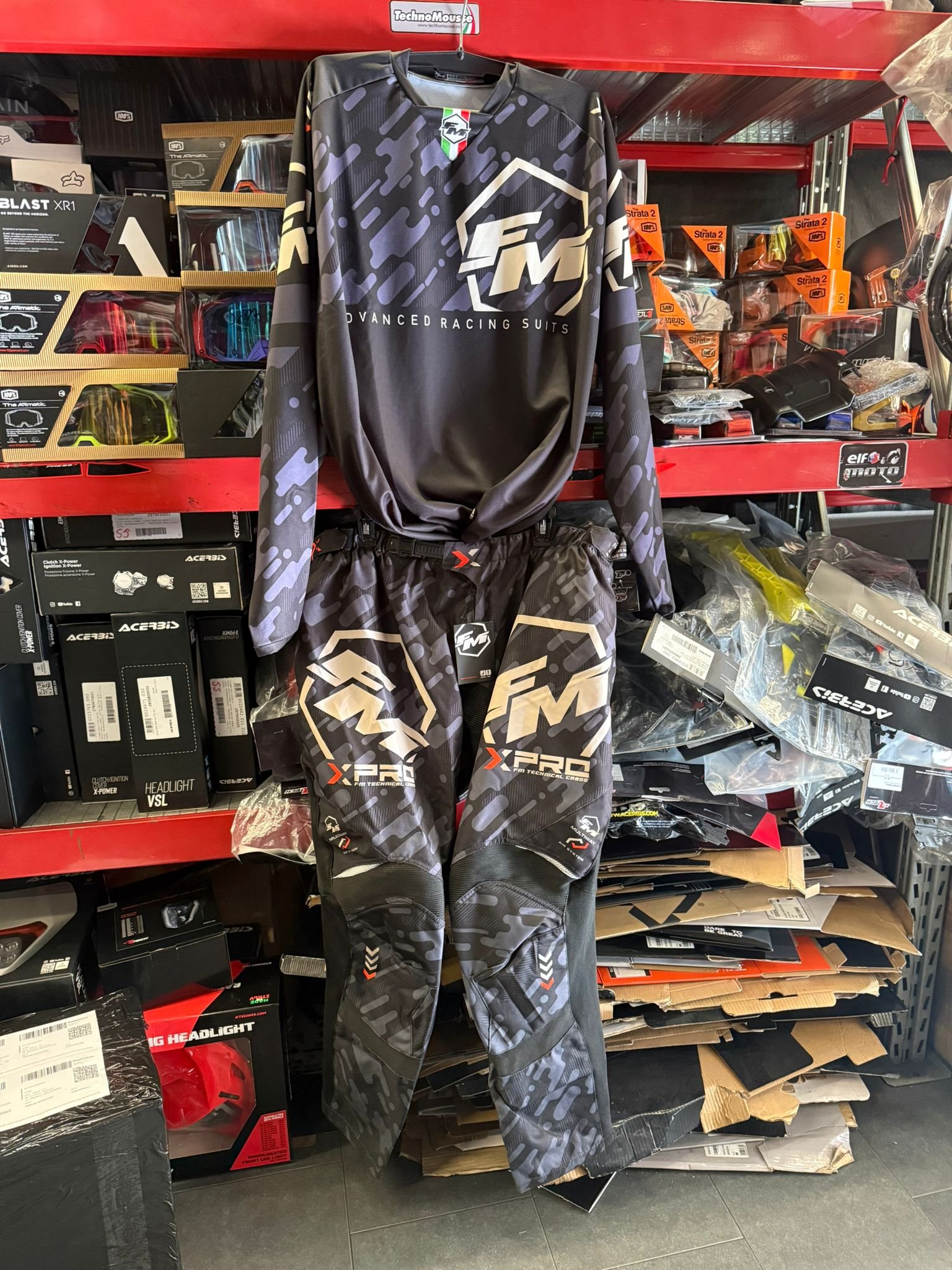 Completo Moto Cross Enduro O'Show XPRO22 Nero Camo