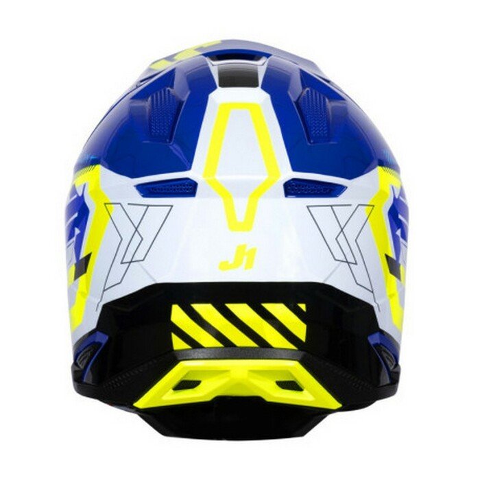 Casco Moto Cross Enduro JUST1 J-40 Mission Yellow Blue Gloss - immagine 2