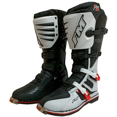 Stivali Moto Cross Enduro Fm Racing THUNDER 2 ENDURO Nero Bianco Rosso