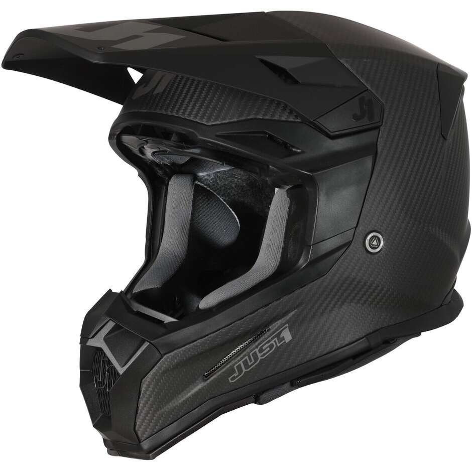 Casco Moto Cross Enduro JUST1 J22 Solid Carbon Matt - immagine 2