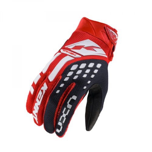 Guanti Moto Cross Enduro Kenny Track Nero-Rosso-Bianco