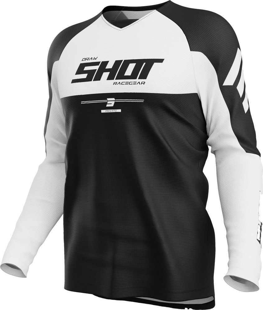 Maglia Motocross Enduro Shot Draw Private White